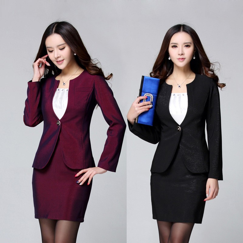 summer collarless thin formal work pant suits for women - TiaNex