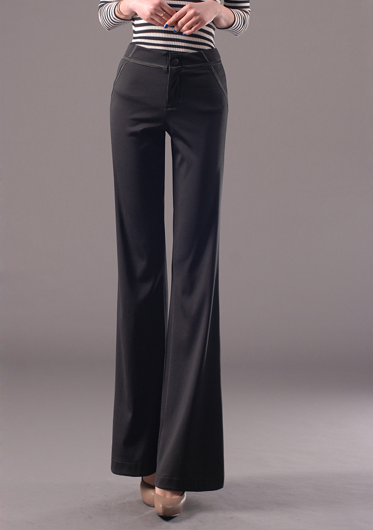 exclusive spring simple fashion flared wide leg trousers bell-bottom ...