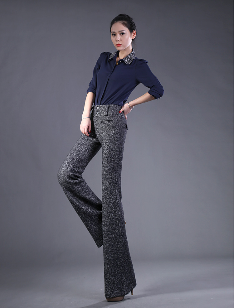 upgrade fashion wool comfortable women flared pant trouser - TiaNex