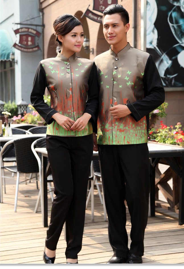 traditional Chinese waiter blouse