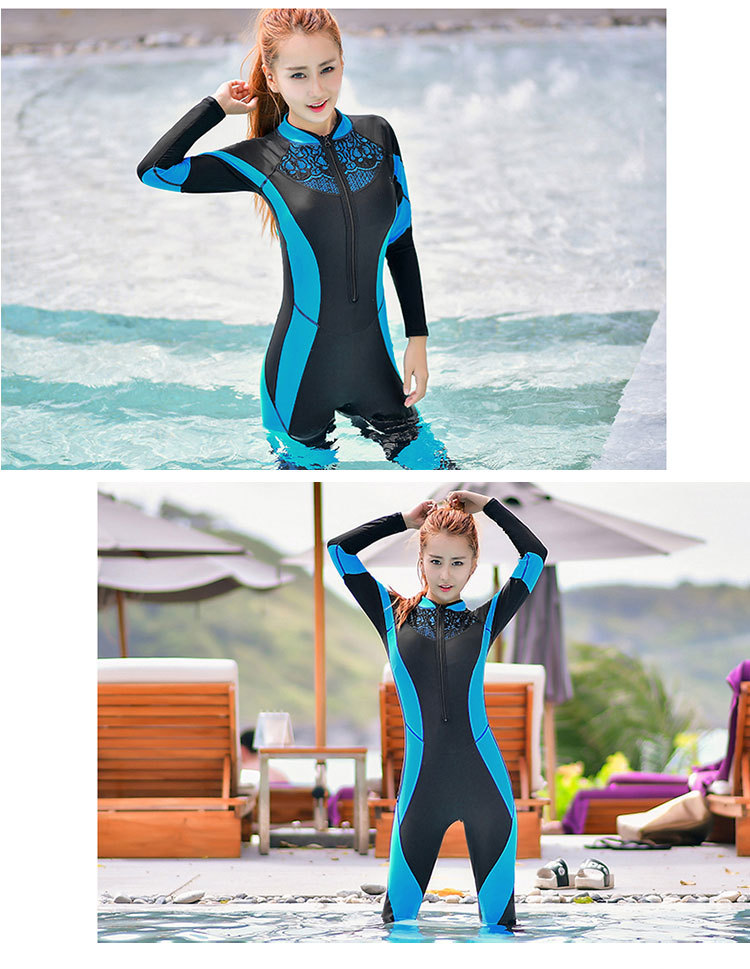 fashion lace patchwork young wetsuit swimwear - TiaNex