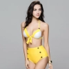 fashion separating button spring spa two-piece women swimwear swimsuit Color color 1
