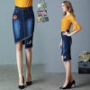 Europe fashion split denim women skirt
