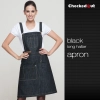 upgraded halter/split denim kitchen chef apron Color black halter denim apron