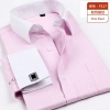 hot sale slim stripes print men shirt office uniform