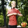 fashion restaurants baker jacket cook uniform Color orange 
