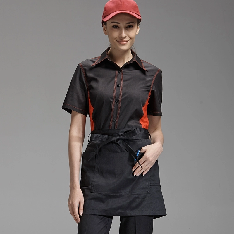 simple unisex design short mini apron waiter chef design