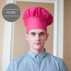 classic fashion mushroom style restaurant kitchen chef hat Color rose chef hat