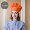 classic fashion mushroom style restaurant kitchen chef hat Color orange chef hat