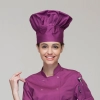 classic fashion mushroom style restaurant kitchen chef hat Color purple chef hat