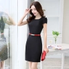 Asian design thin summer formal office dress for work Color black dress