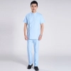 short sleeve summer side opening men doctor uniform set Color light blue doctor suits