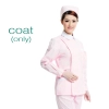 Peter pan collar side opening long sleeve nurse blouse + pant uniform Color pink nurse coat