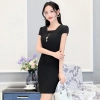 fashion Asian business office women work dress with necklace