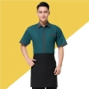 stripes collar hem waiter man uniforms shirt apron Color color 4