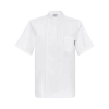 black contrast collar short sleeve unisex chef blouse Color white coat