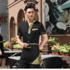 Japanese style short sleeve summer waiter uniform