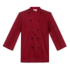 casual fashion double breasted chef coat blouse Color unisex wine chef coat
