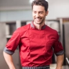 summer 3/4 length sleeve restaurants chef uniform chef jacket Color unisex wine chef coat