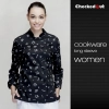 special cookware print baker coat chef jacket restuarant uniform Color women cookware  printing