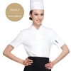 short sleeve single-breasted restaurant bread baker workswear chef coat