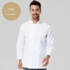 Chinese style collar double breasted restaurant kitchen cook uniform coat Color long sleeve men white jacket