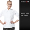 Europe style kitchen chef long sleeve uniforms fall design Color long sleeve white women design