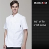Europe style kitchen chef long sleeve uniforms fall design Color short sleeve white men design
