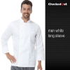 Europe style kitchen chef long sleeve uniforms fall design Color long sleeve white men design