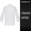 autumn new design unisex double breasted good quality chef jacket coat Color white coat