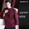 autumn new design unisex double breasted good quality chef jacket coat Color upgraded wine coat