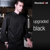 France design unisex double breasted  chef jacket coat restaurant chef uniform Color upgraded black coat