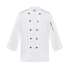 casual classic double breasted long sleeve chef blouse uniform