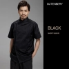 five stars restaurant chief chef coat jacket workswear Color unisex black coat