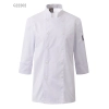 contrast collar hem chef coat jacket uniform