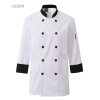 contrast collar hem chef coat jacket uniform