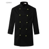 contrast cuff fashion chef uniform jacket coat