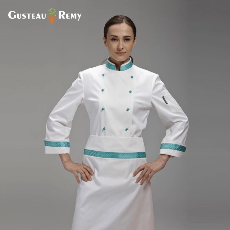 brand long sleeve chef coat uniforms design for female chef