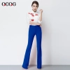 fashion  Asian Design women pencil pant jeans flare pant Color Sapphire