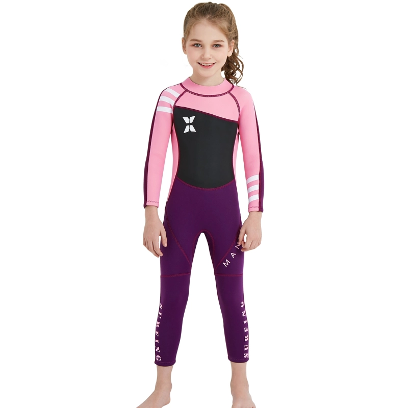 long sleeve anti UV slim fit children boy wetsuit swimming suit