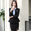 Korea style fashion women staff skirt suits work uniform Color black