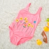 lovely floral one piece children girl swimwear Color color 1