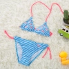lovely stripes bird printing two piece bikini set children girl swimwear