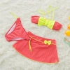 bow dot print children little girl swimwear two piece set Color color 2