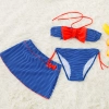 bow dot print children little girl swimwear two piece set Color color 3