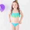 fashion tassel little girl teem swimwear bikini two piece set Color color 1