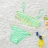 fashion tassel little girl teem swimwear bikini two piece set Color color 4