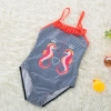 2018 new  Hippocampus printing little girl  swimwear swimsuit Color color 2