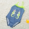 2018 new  Hippocampus printing little girl  swimwear swimsuit Color color 9