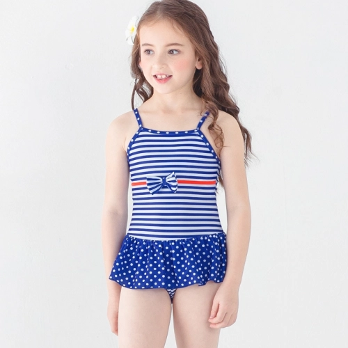 lovely bow stripes printing little girl bikini swimwear swimsuit